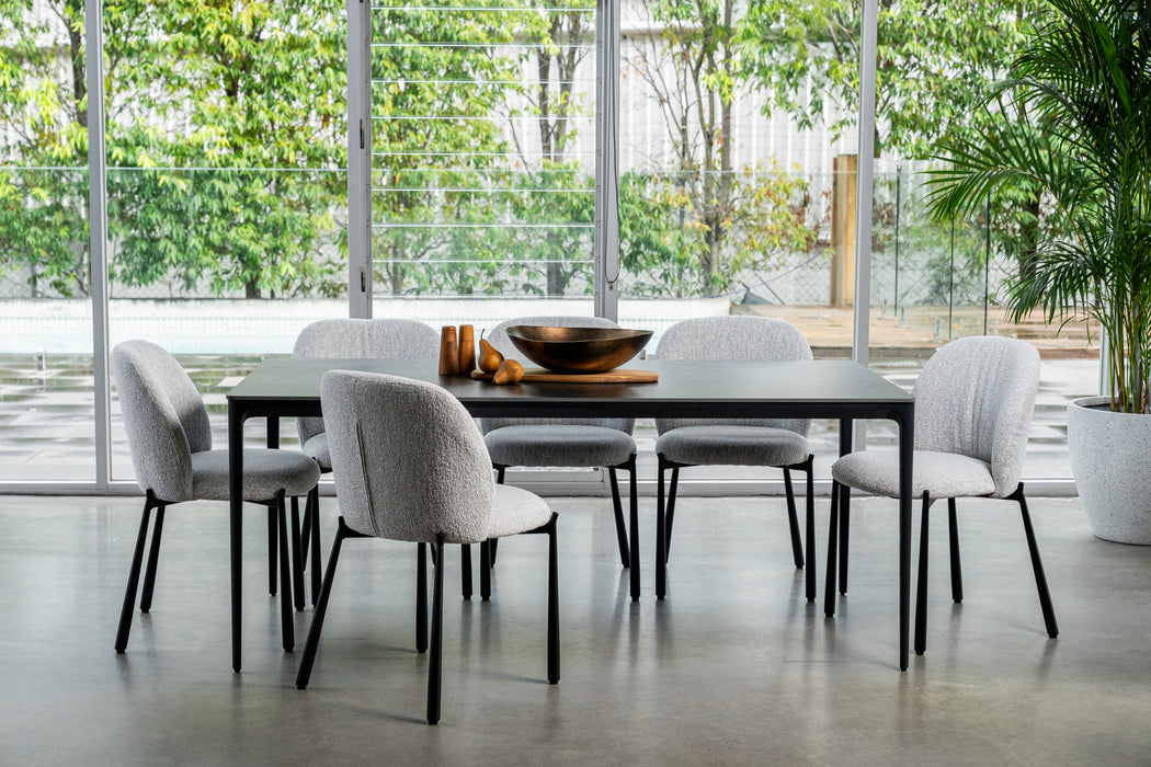 Megan Dining Table Grey Stone Ceramic