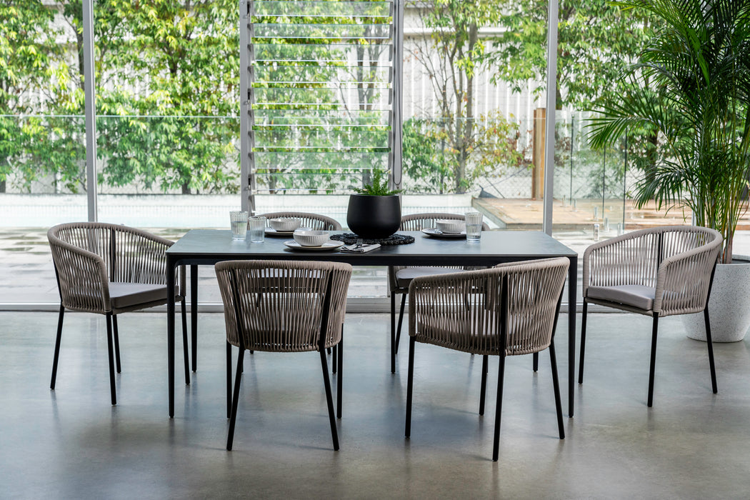 Megan Dining Table Grey Stone Ceramic