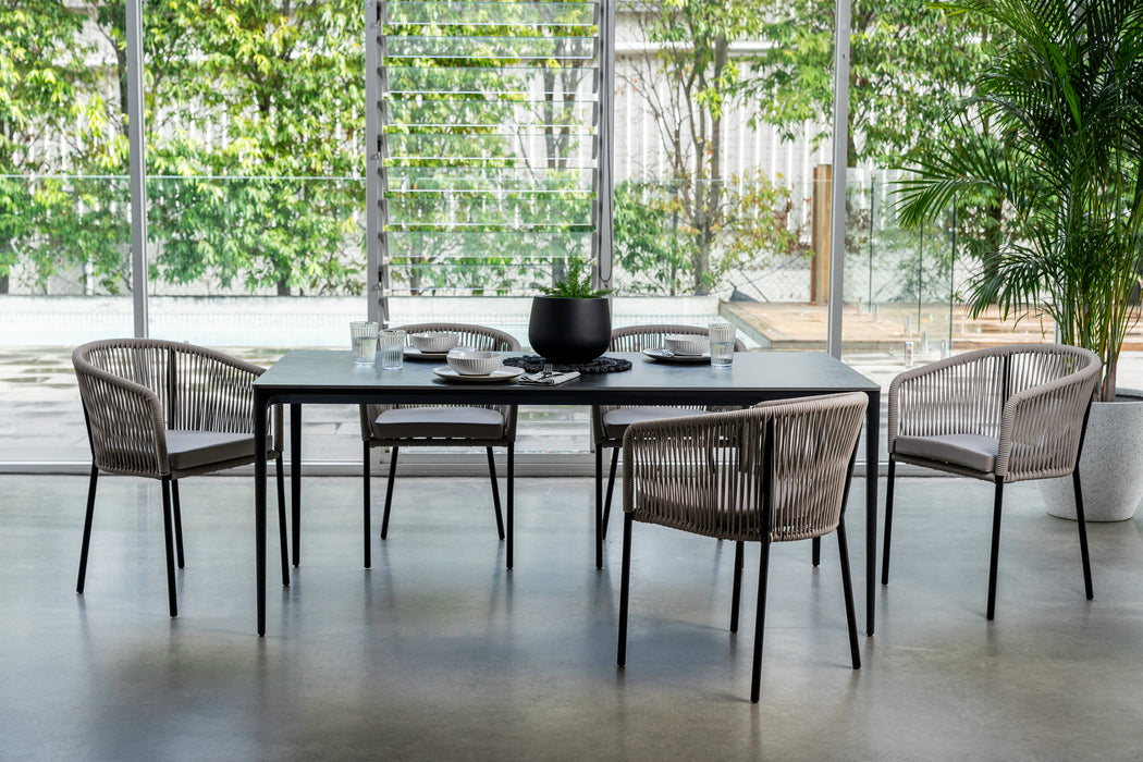 Megan Dining Table Grey Stone Ceramic