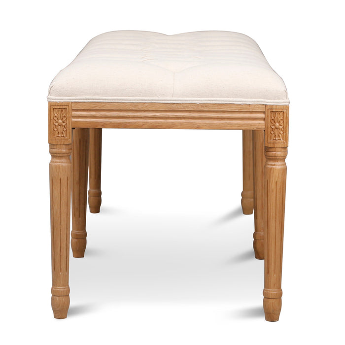 CDB8001-LJ 1.3m Oak Bench - Light Beige