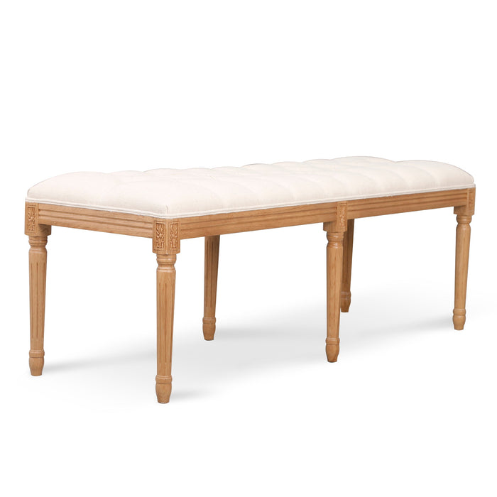 CDB8001-LJ 1.3m Oak Bench - Light Beige