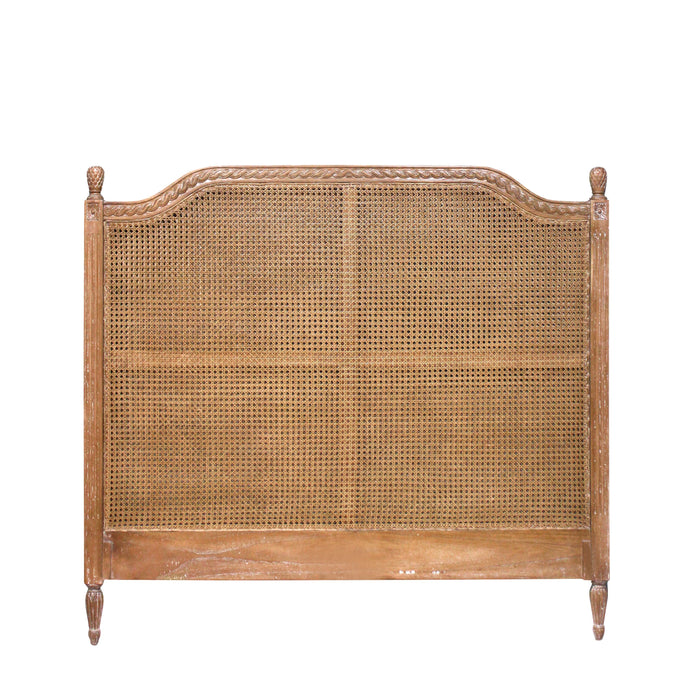 Marseille Rattan Headboard - Queen size - Weathered Oak