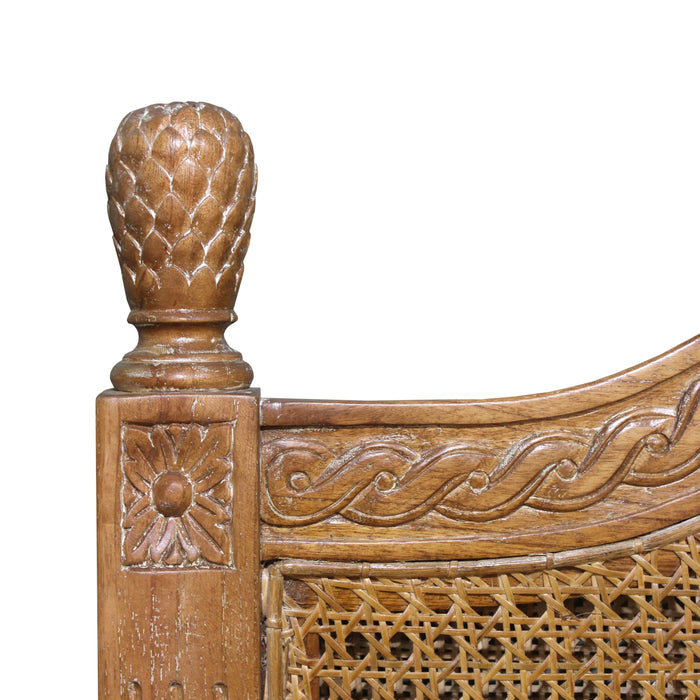 Marseille Rattan Bedhead - King Size - White