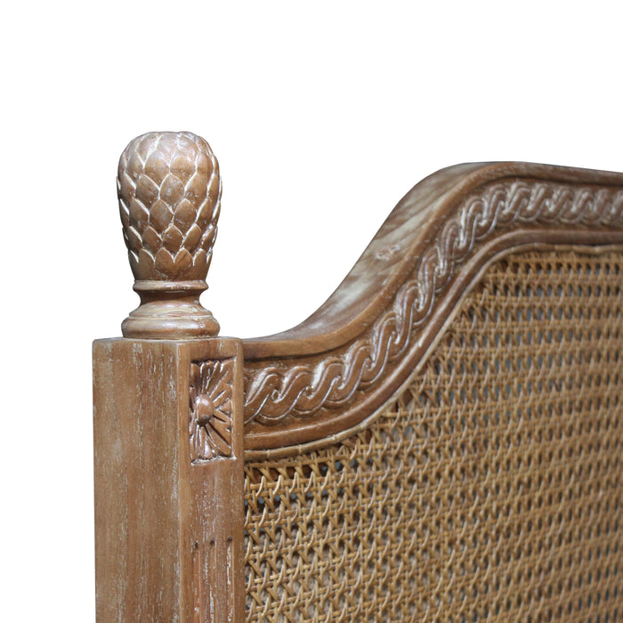 Marseille Rattan Bedhead - King Size - Black