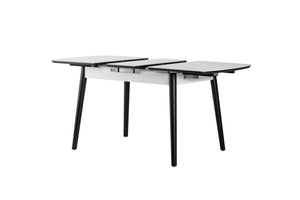 Mila Extension Dining Table Snow White Ceramic