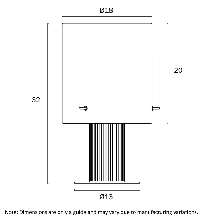 Mika Table Lamp - Grey, Clear