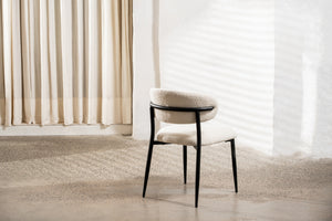 Milan Dining Chair Off White (Set of 2)