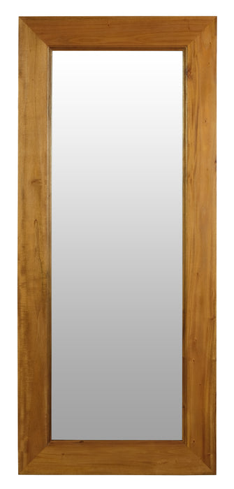 Manhattan Solid Timber Frame Wall Mirror (Light Pecan)