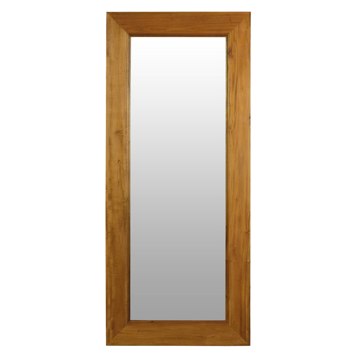Manhattan Solid Timber Frame Wall Mirror (Light Pecan)