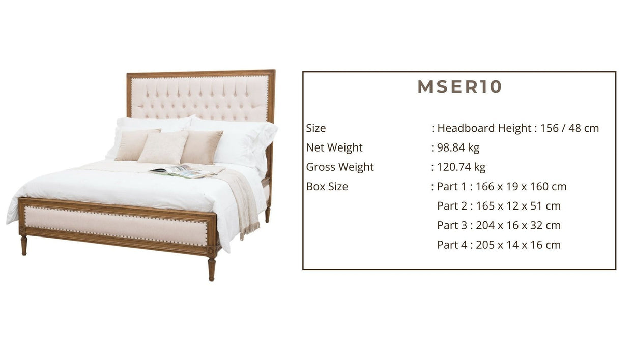 Serenity Queen Size Upholsted Bed