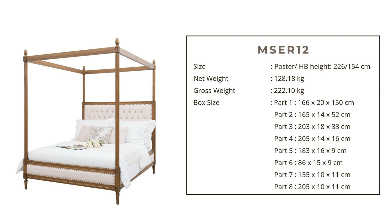 Serenity King Size Four Poster Bed