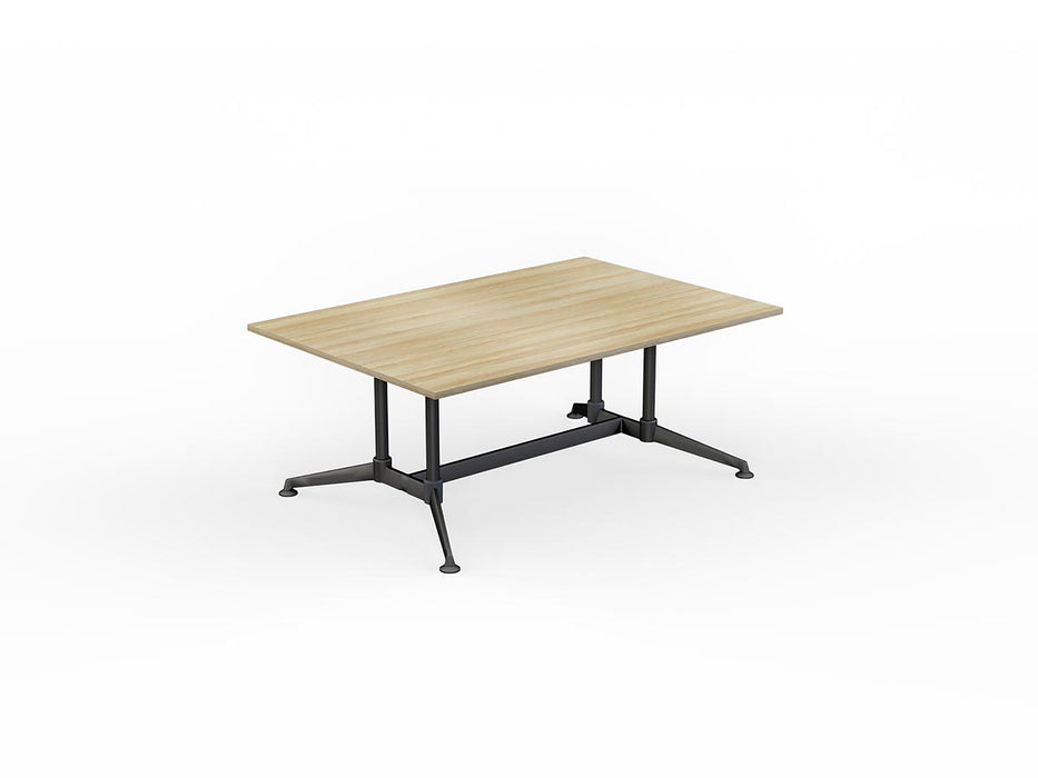 OLG Modulus All Black Twin Post Collar leg Meeting Table
