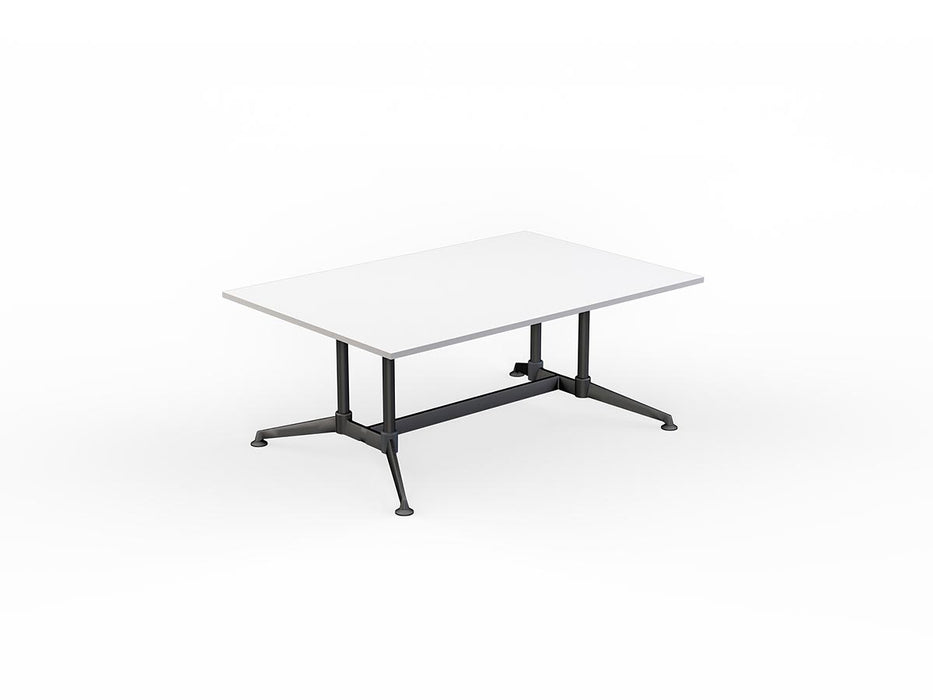 OLG Modulus All Black Twin Post Collar leg Meeting Table