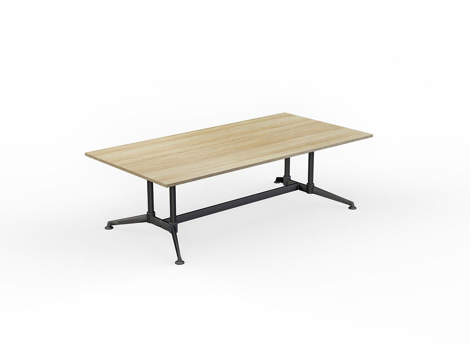 OLG Modulus All Black Twin Post Collar leg Meeting Table