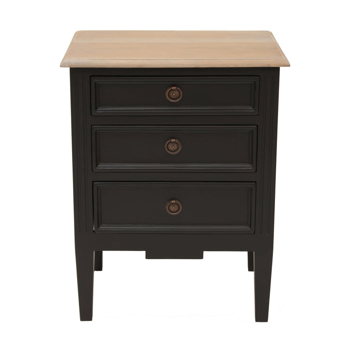 Hamptons Bedside Cabinet - Weathered Oak