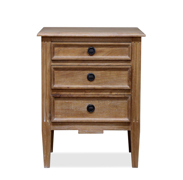 Hamptons Bedside Cabinet - Weathered Oak