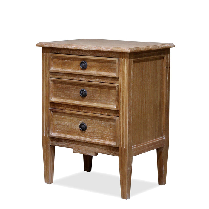 Hamptons Bedside Cabinet - Weathered Oak