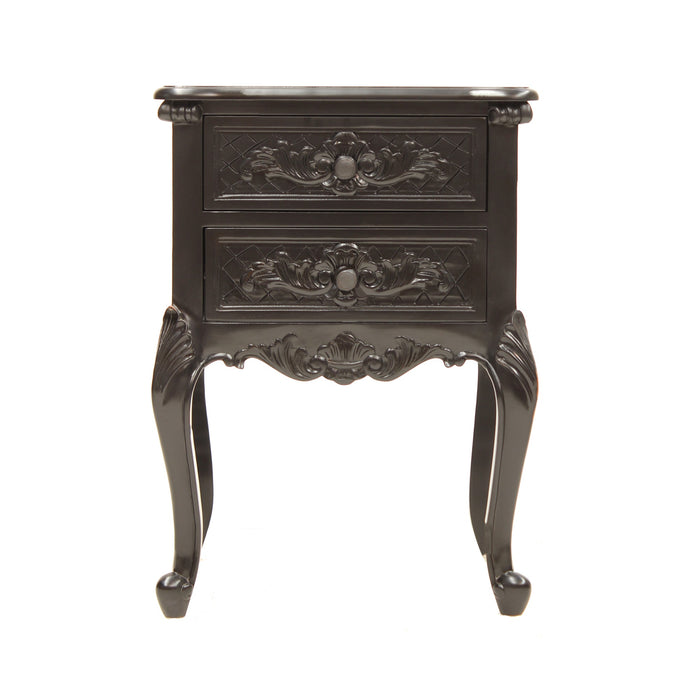 Louis Two Drawer Bedside - Weathered Oak