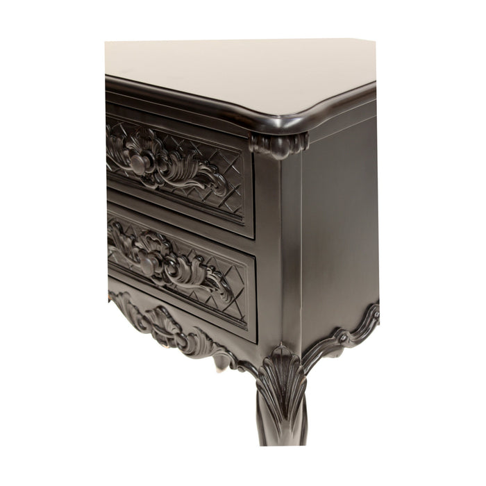 Louis Two Drawer Bedside - Weathered Oak
