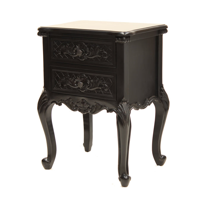 Louis Two Drawer Bedside - Weathered Oak