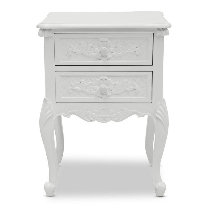 Louis Two Drawer Bedside - Weathered Oak