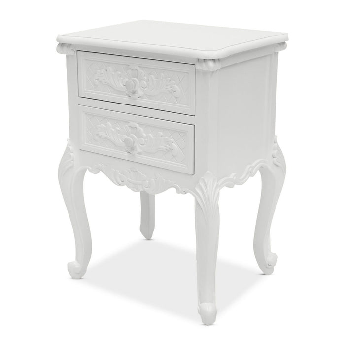 Louis Two Drawer Bedside - Weathered Oak
