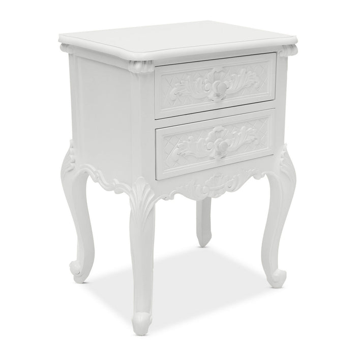 Louis Two Drawer Bedside - Weathered Oak