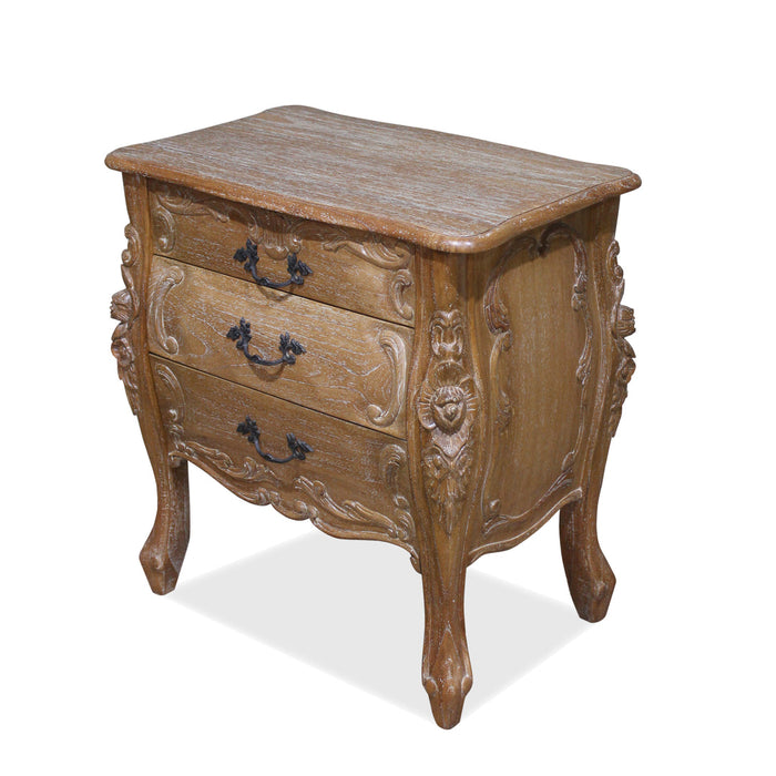 Hudson Furniture Rococo Bedside - Three Drawer