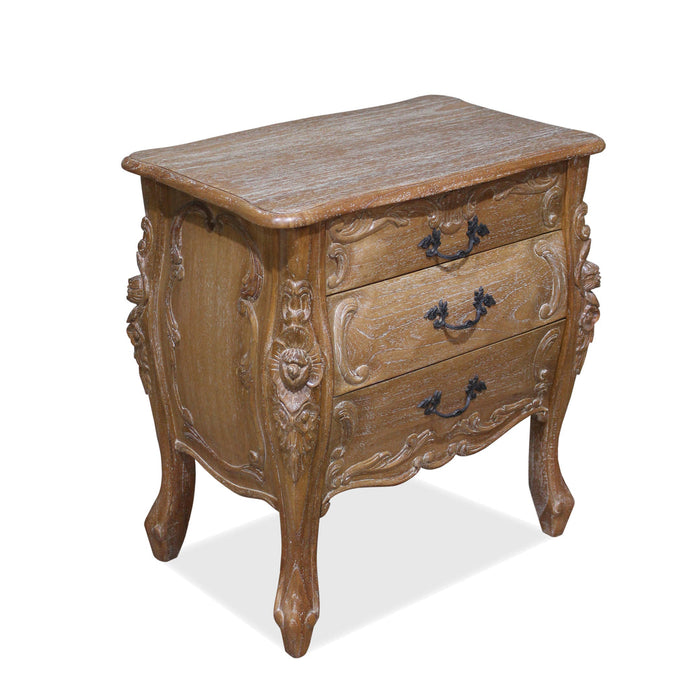 Hudson Furniture Rococo Bedside - Three Drawer