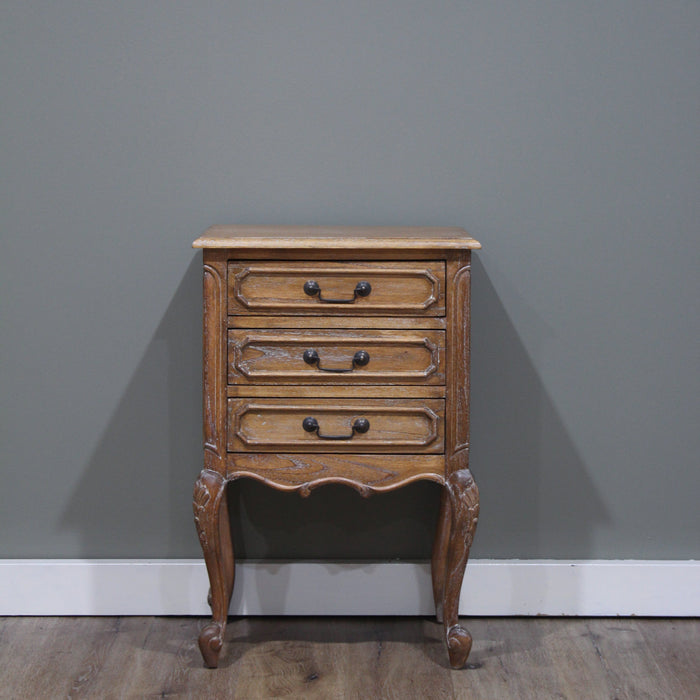 Classic Provence French Bedside - Weathered Oak