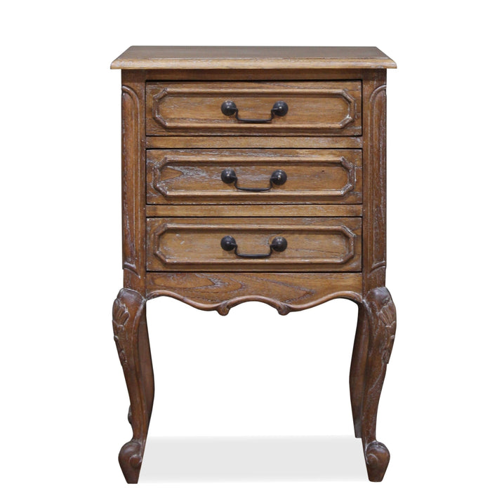 Classic Provence French Bedside - Weathered Oak