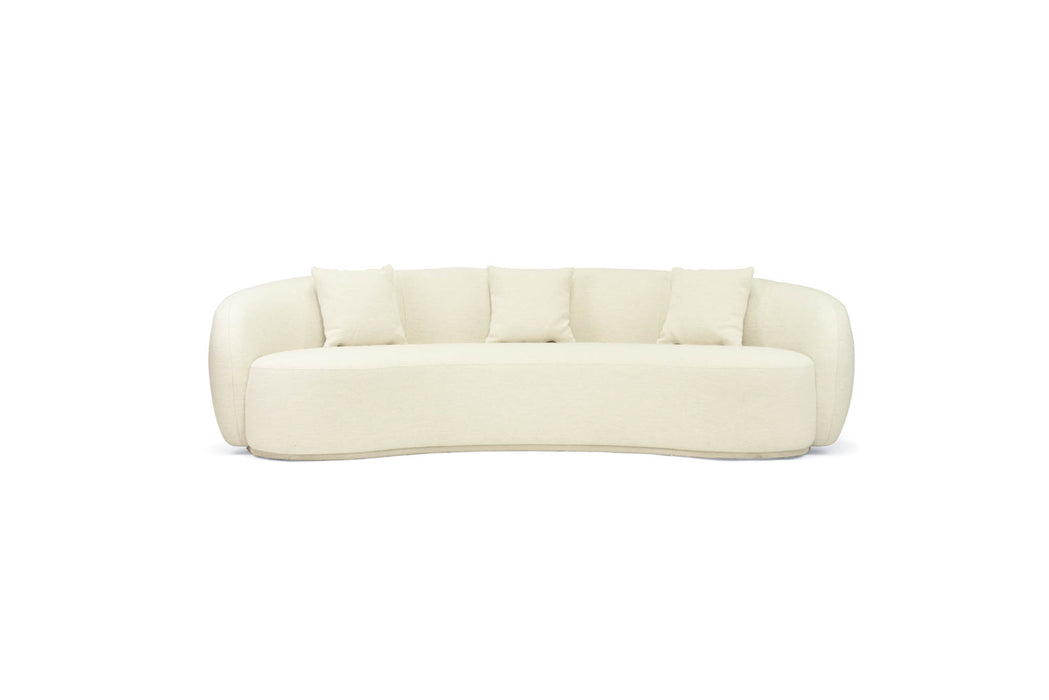 Magnus 3 Seater Curved Sofa - Linen