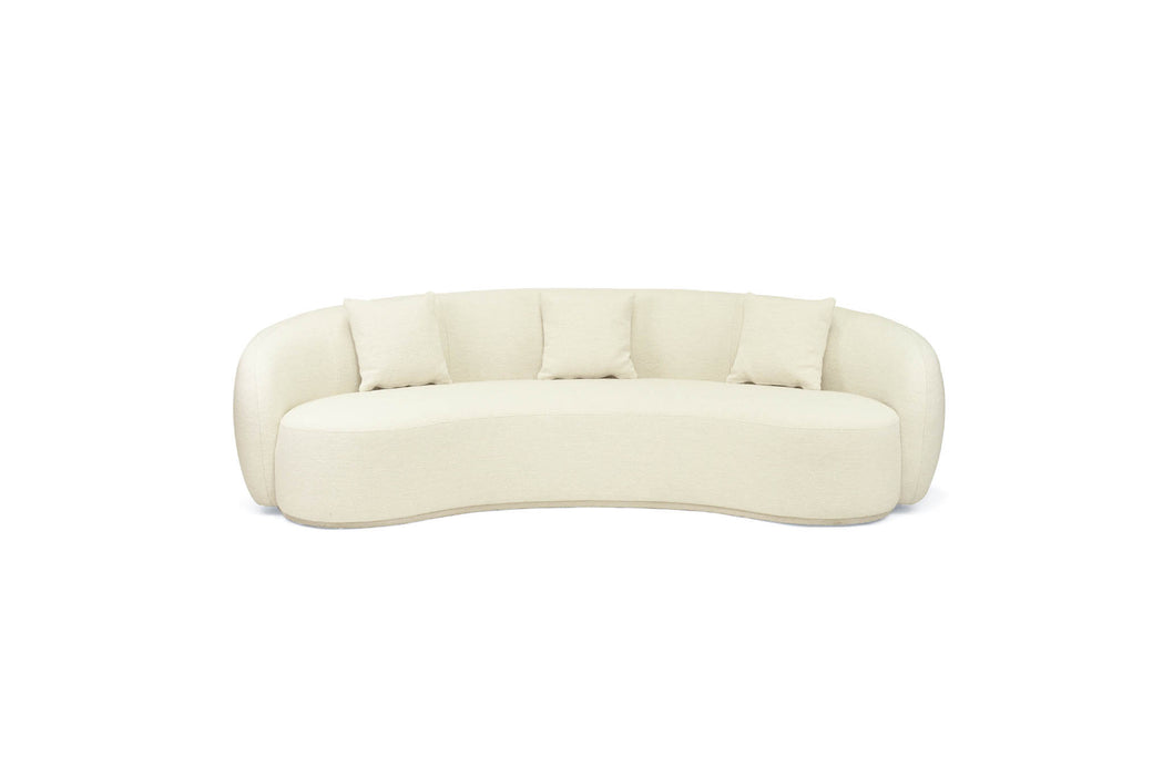 Magnus 3 Seater Curved Sofa - Linen