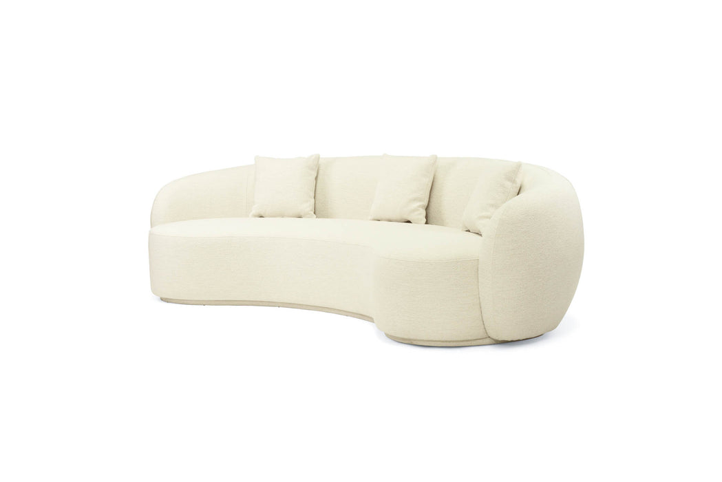 Magnus 3 Seater Curved Sofa - Linen