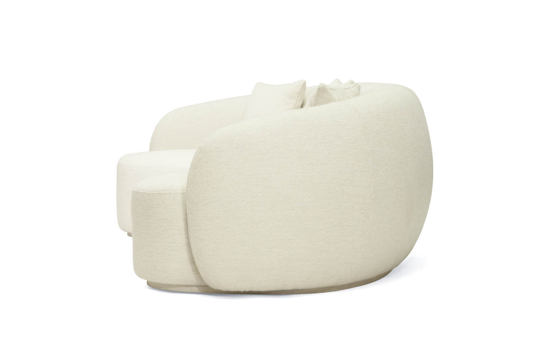 Magnus 3 Seater Curved Sofa - Linen
