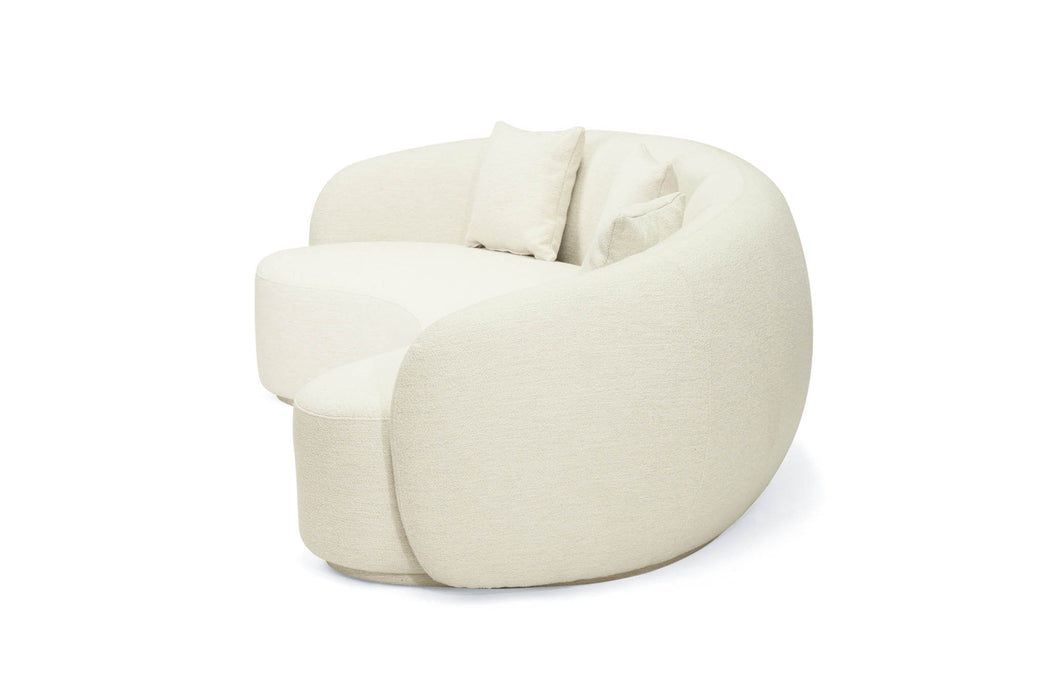 Magnus 3 Seater Curved Sofa - Linen