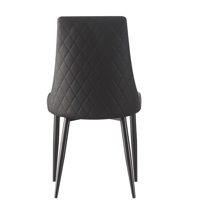 Magnus Chair Black Faux Leather Upholstery