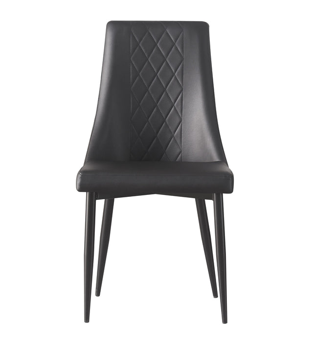 Magnus Chair Black Faux Leather Upholstery