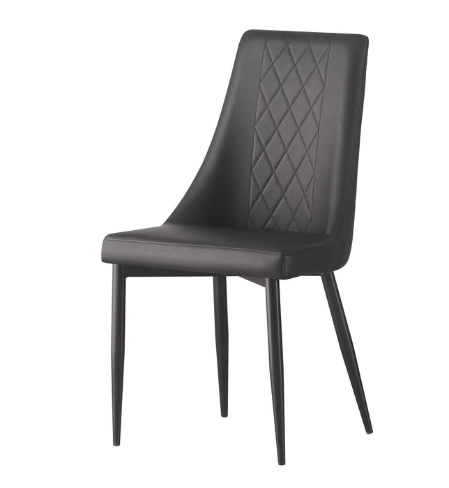 Magnus Chair Black Faux Leather Upholstery