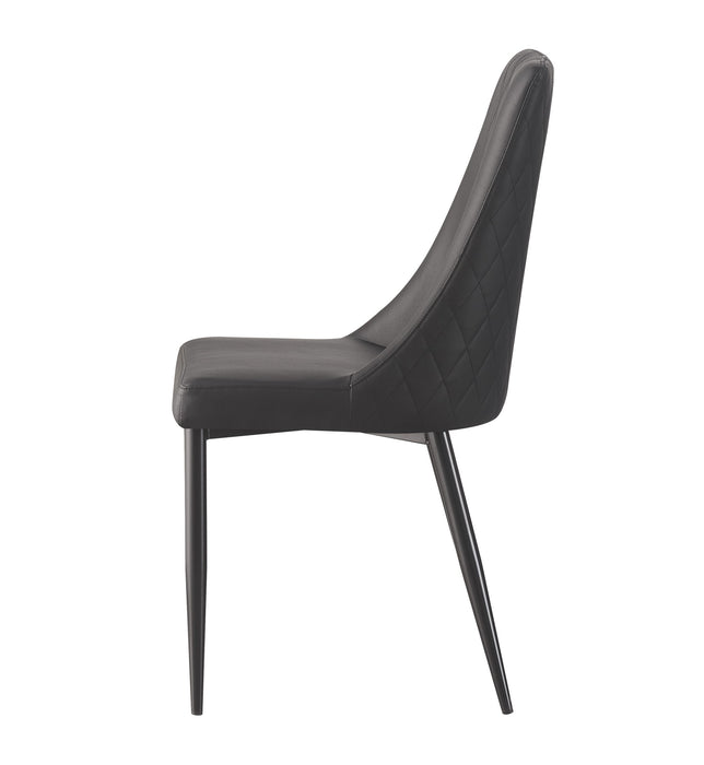 Magnus Chair Black Faux Leather Upholstery
