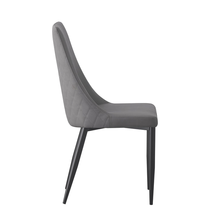 Magnus Chair Grey Faux Leather Upholstery