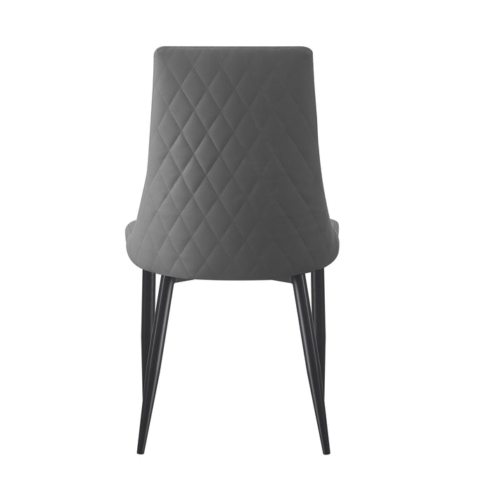 Magnus Chair Grey Faux Leather Upholstery