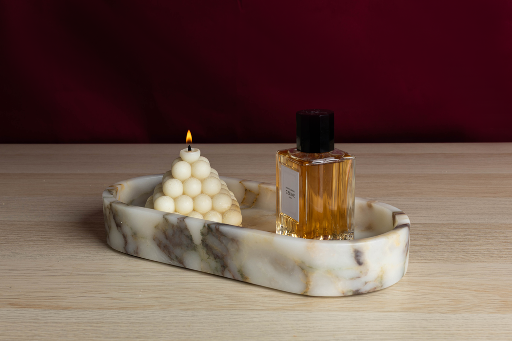 Pietra Oval Marble Tray - Calacatta Viola