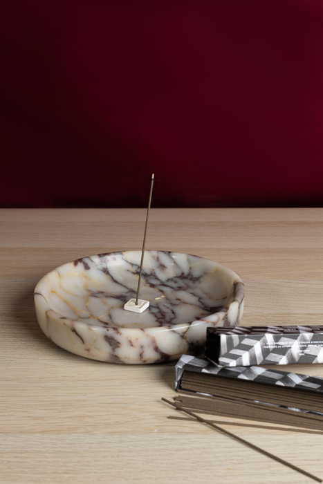 Pietra Round Marble Tray - Calacatta Viola