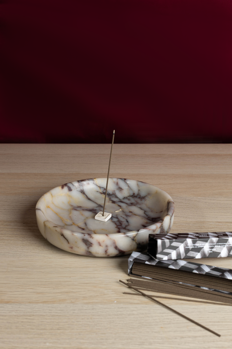 Pietra Round Marble Tray - Calacatta Viola