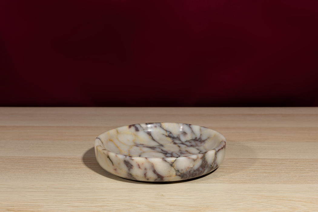 Pietra Round Marble Tray - Calacatta Viola