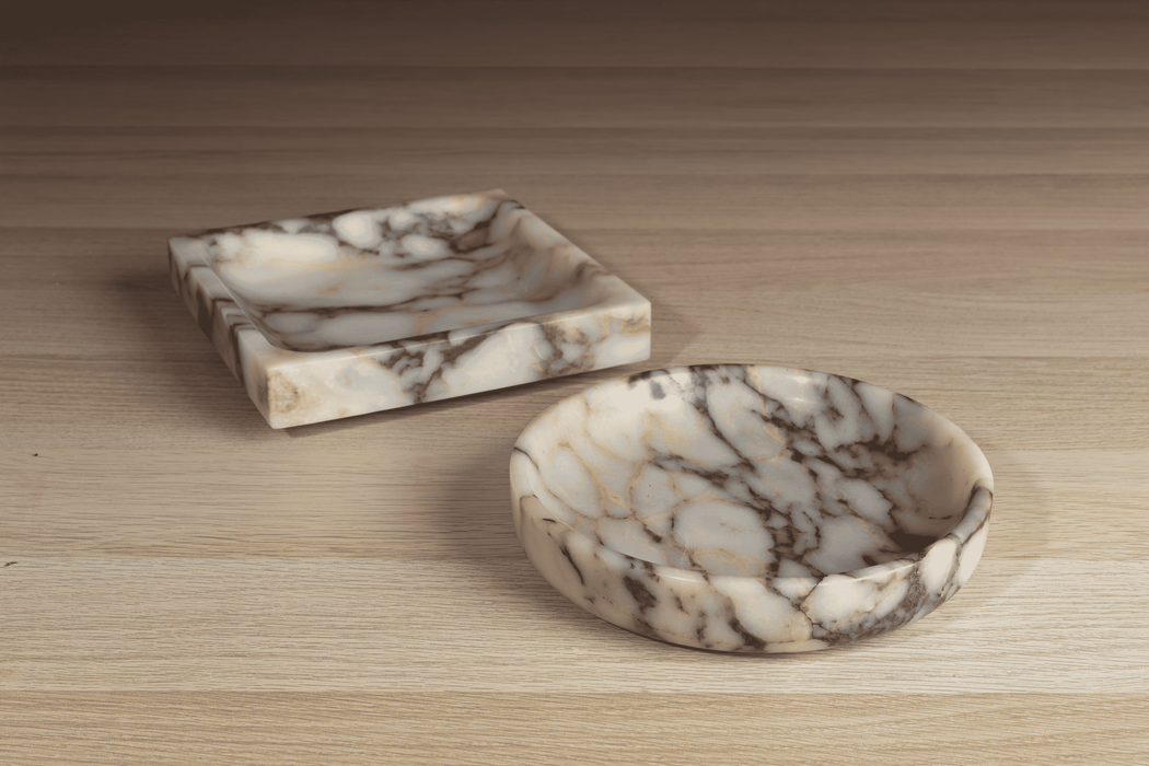 Pietra Square Marble Tray - Calacatta Viola