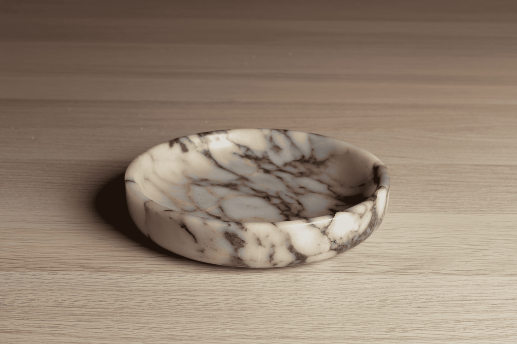 Pietra Round Marble Tray - Calacatta Viola