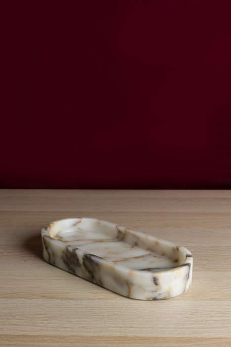 Pietra Oval Marble Tray - Calacatta Viola