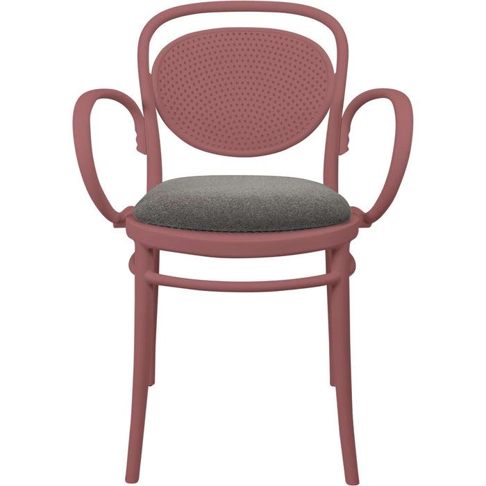 Siesta Marcel XL Arm Chair - Marsala with Taupe Fabric Cushion